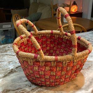 Colorful weave basket
